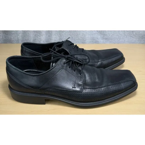 ECCO Johannesburg Shoes Leather Perforated Square Toe Oxford EU 43 US 9.5-10