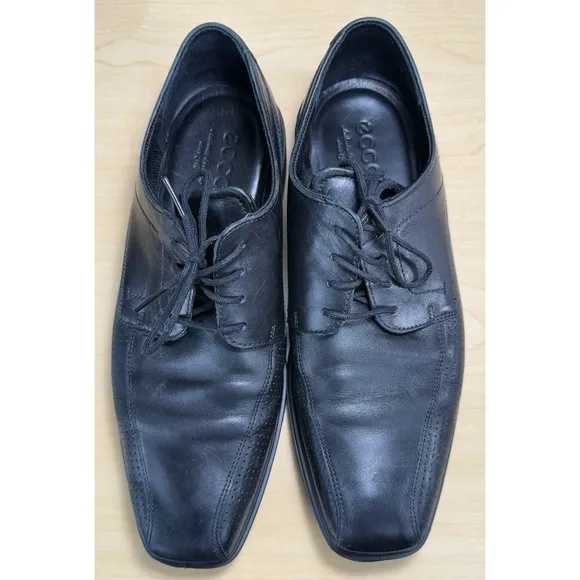 ECCO Johannesburg Shoes Leather Perforated Square Toe Oxford EU 43 US 9.5-10