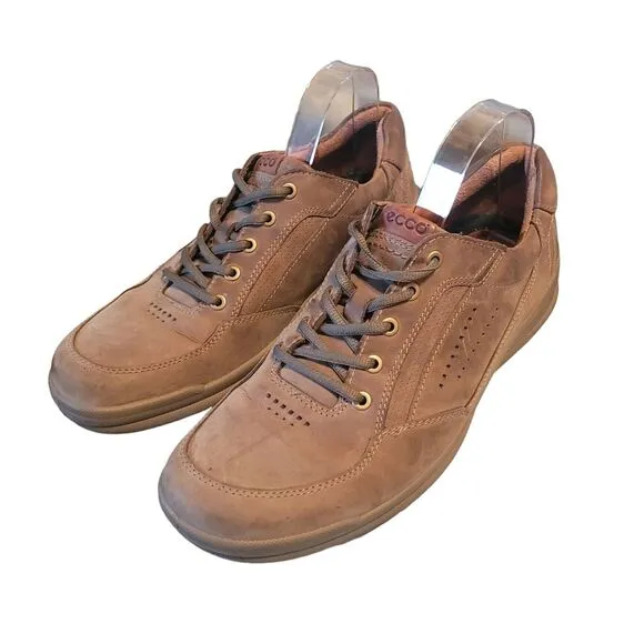 Ecco Remote  Warm Grey/Green Shock Point Leather Shoes  Men’s EUR 45/11Us