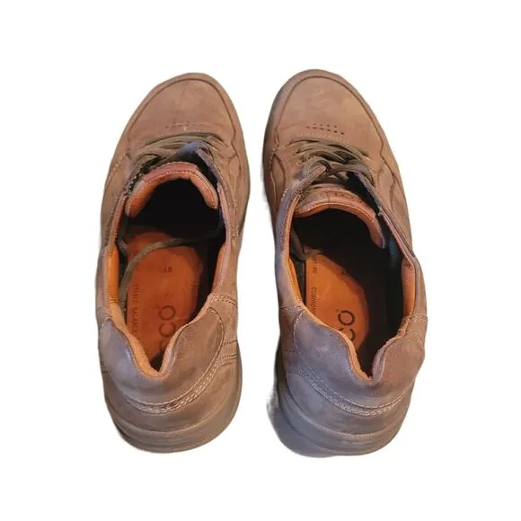 Ecco Remote  Warm Grey/Green Shock Point Leather Shoes  Men’s EUR 45/11Us