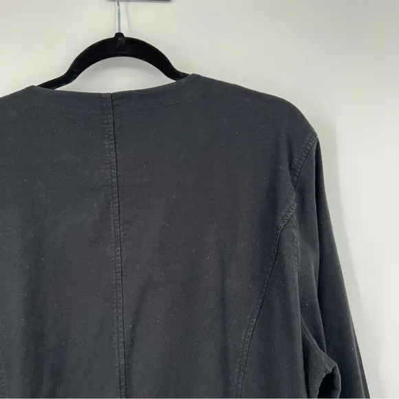 Eileen Fisher Jacket Coat Shacket Black Utility Type Style Plus Size 2X Denim