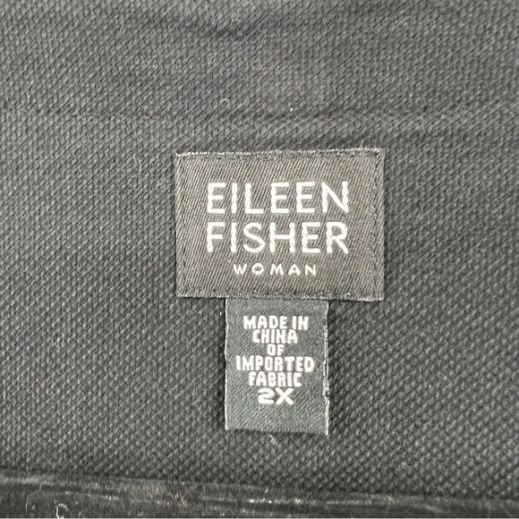 Eileen Fisher Jacket Coat Shacket Black Utility Type Style Plus Size 2X Denim