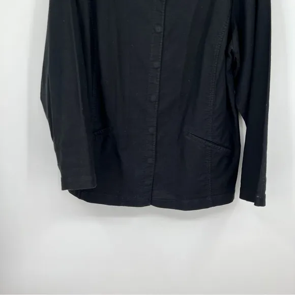 Eileen Fisher Jacket Coat Shacket Black Utility Type Style Plus Size 2X Denim