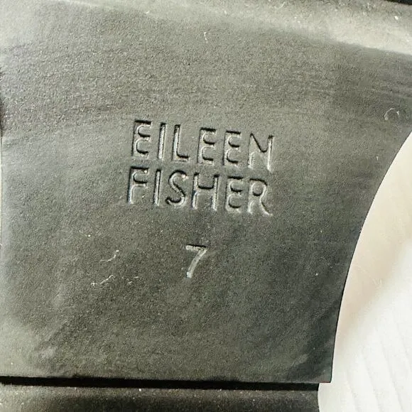 Eileen Fisher Lilou Size 7 Chelsea Boots Black Leather Wedge Heel NWOB $275