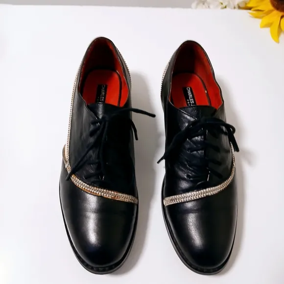 Elegant Black Leather Women's Shoes