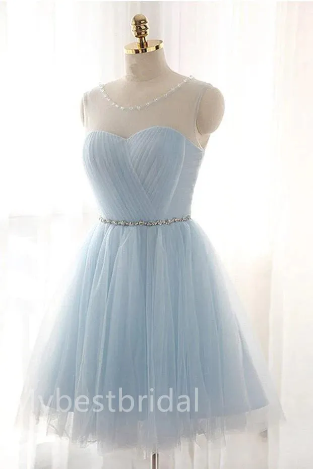 Elegant Sleeveless Sweetheart A-line Short Mini Homecoming Dress,  HDS0123