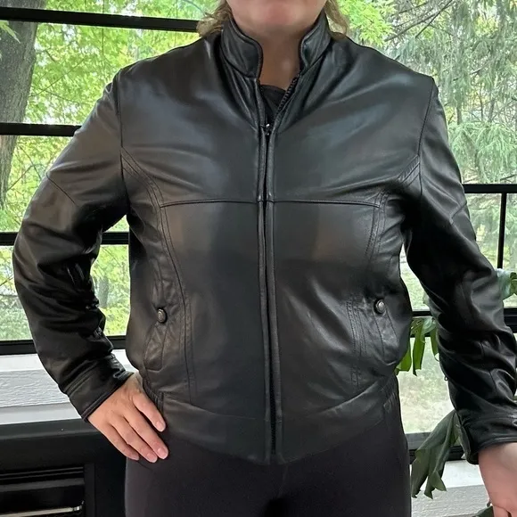 E.M.C Los Angeles Vintage Biker Jacket w Liner