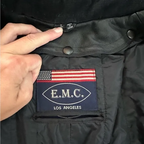 E.M.C Los Angeles Vintage Biker Jacket w Liner