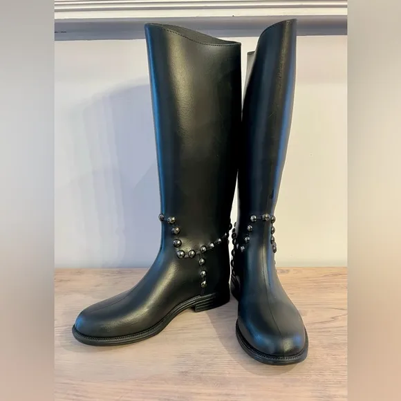 Essensole Tall Black Ridding Boots