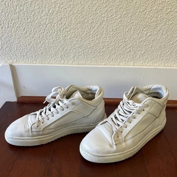 ETQ Amsterdam white leather shoes size 8