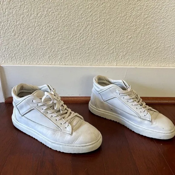 ETQ Amsterdam white leather shoes size 8