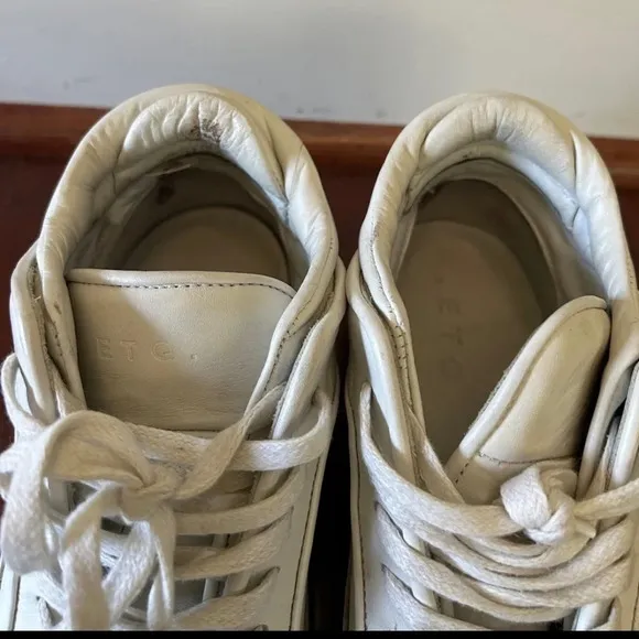 ETQ Amsterdam white leather shoes size 8