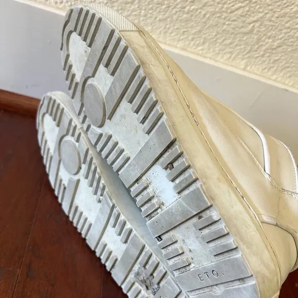 ETQ Amsterdam white leather shoes size 8