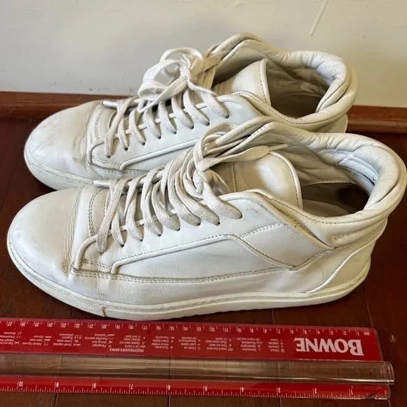 ETQ Amsterdam white leather shoes size 8