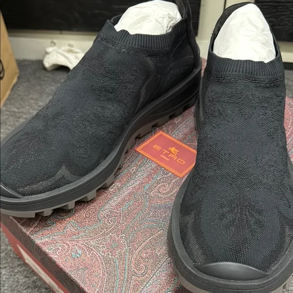 Etro Black Men's Slip-On Shoes