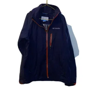 EUC Columbia Omni-Tech Waterproof Hooded Jacket Coat Color Blue Size Medium M