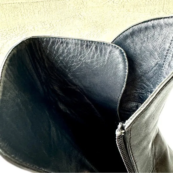 EUC Stefano Gamba Italy Womens Short Leather Boot Double-sided Zipper EU 39 US 8