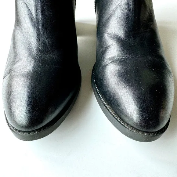 EUC Stefano Gamba Italy Womens Short Leather Boot Double-sided Zipper EU 39 US 8