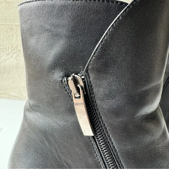 EUC Stefano Gamba Italy Womens Short Leather Boot Double-sided Zipper EU 39 US 8