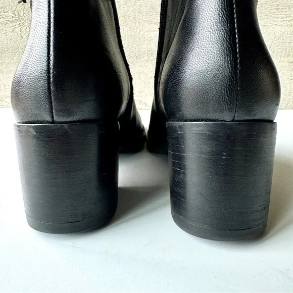 EUC Stefano Gamba Italy Womens Short Leather Boot Double-sided Zipper EU 39 US 8