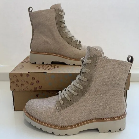 Eurosoft by Sofft Blaike Boots Combat Booties Stone Taupe Size 7 NEW