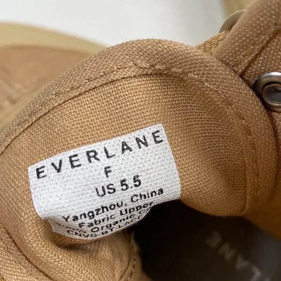 EVERLANE Canvas Lace Up Organic Cotton Lug Sole Utility Boots