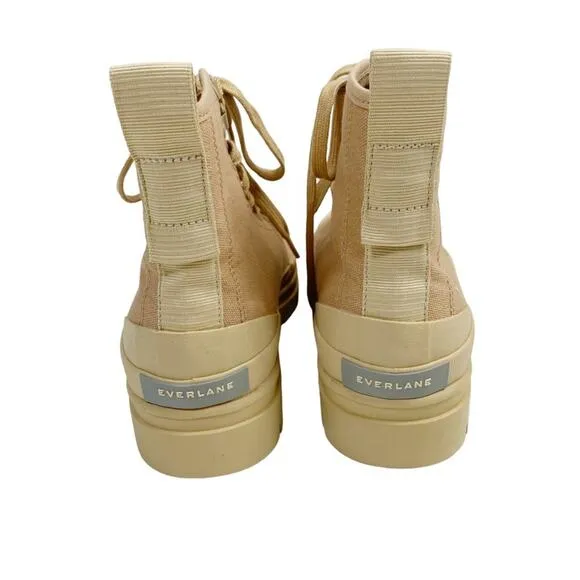 EVERLANE Canvas Lace Up Organic Cotton Lug Sole Utility Boots
