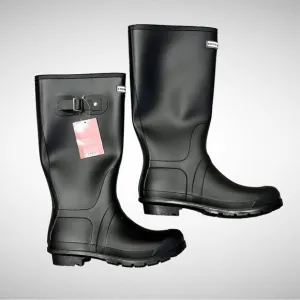 Exotic Identity Original Black Tall Rain Boots Size 10 Medium New with Tags
