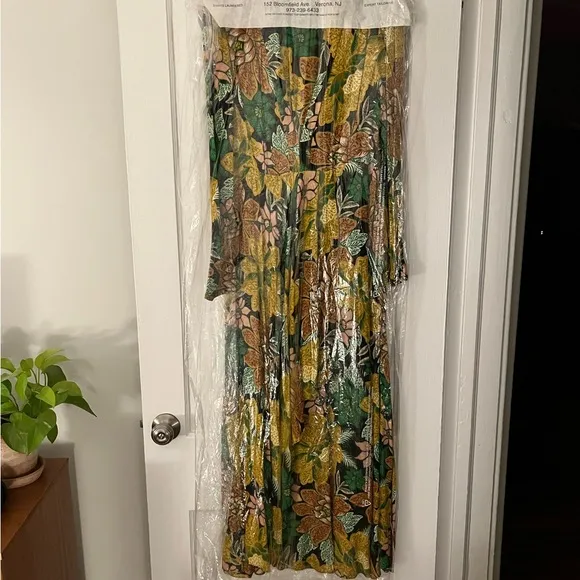 Farm Rio - Black Garden Long Sleeve Maxi Dress - L