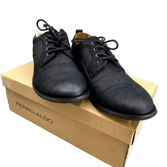 Ferro Aldo Blake Dress Shoes Men's 10.5 Black‎ Leather Oxford Corpcore Classic