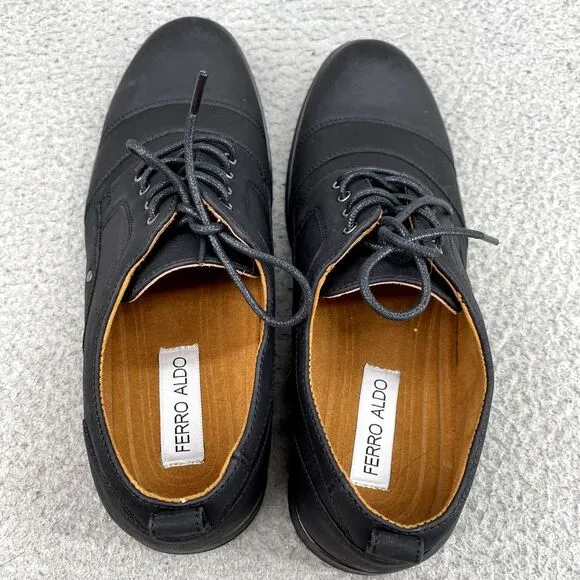 Ferro Aldo Blake Dress Shoes Men's 10.5 Black‎ Leather Oxford Corpcore Classic