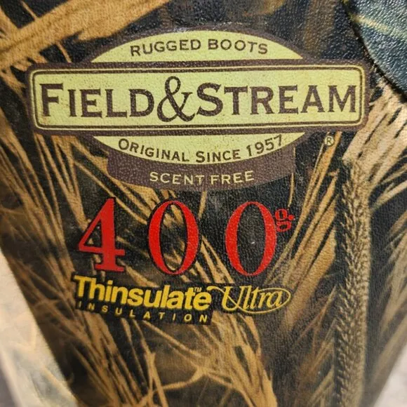 FIELD &amp; STREAM 400g Thinsulate Hunting Boots | Men's 9 | Scent Free Camouflage