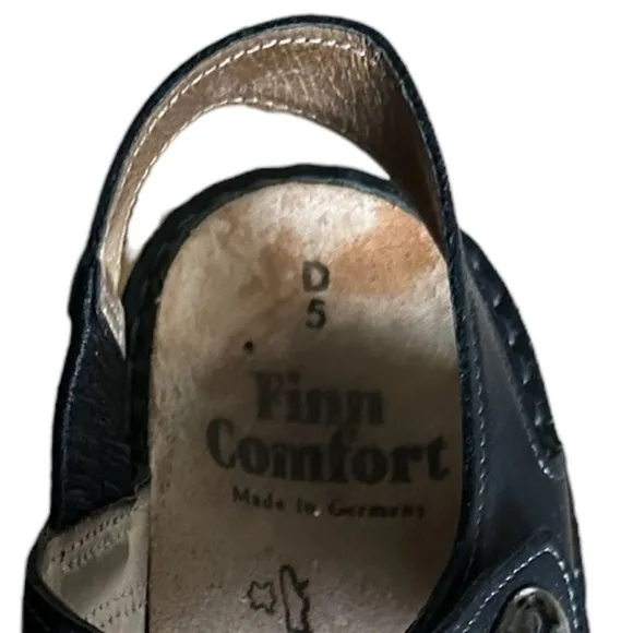 FINN COMFORT ALANYA BLACK VELCRO SANDALS