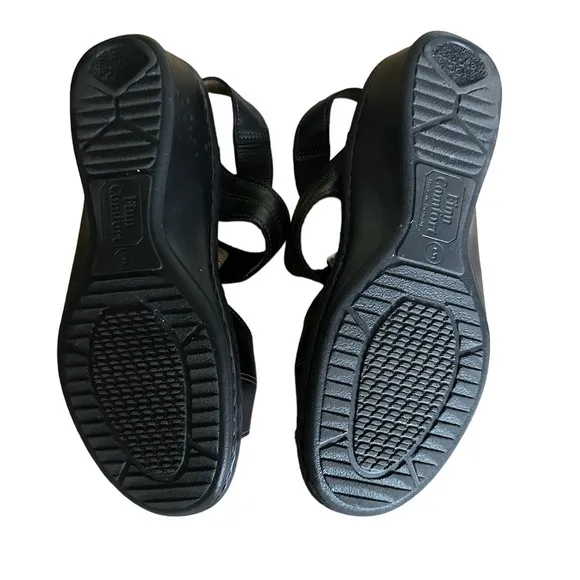 FINN COMFORT ALANYA BLACK VELCRO SANDALS
