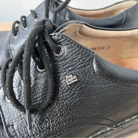 Finn Comfort Germany Leather Lace Up Shoes Men’s 10 Wide Walking Casual Oxford