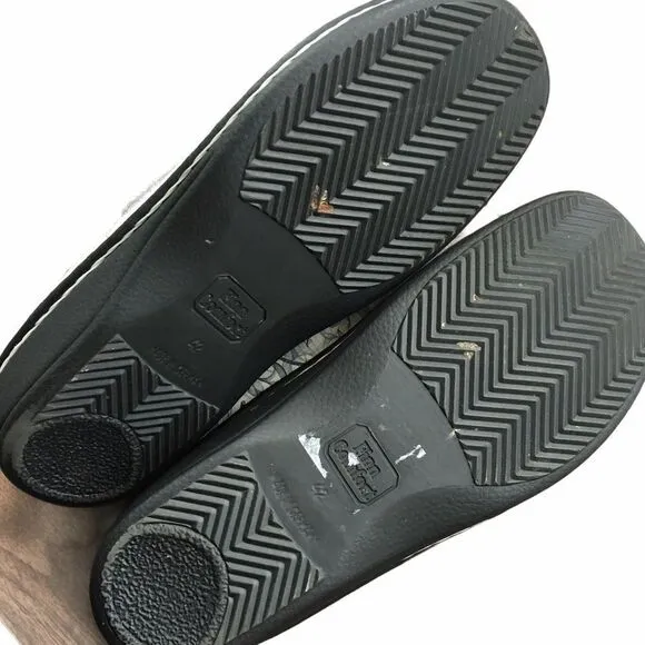 FINN COMFORT SHOES Slip On Leather Jamaica Wedge Sandal Print 42