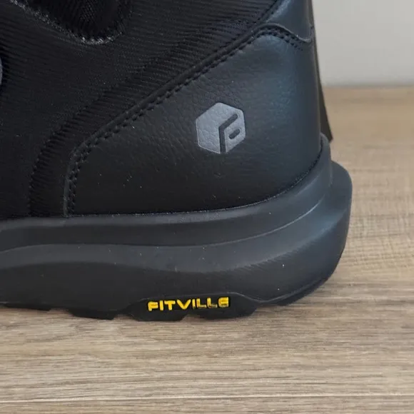 FitVille Boots CozyCore V3 Winter Snow Ankle Sherpa Lined Black Mens 13W Wide