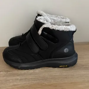 FitVille Boots CozyCore V3 Winter Snow Ankle Sherpa Lined Black Mens 13W Wide