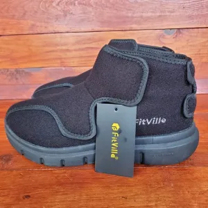 FitVille Diabetic Boots Women‎ 10.5 Wide Warm Fur Lining Shoes Winter New