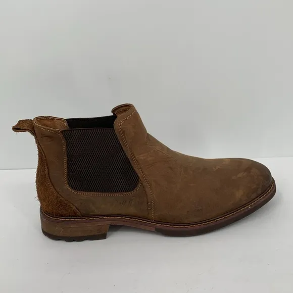 Florsheim Chalet Chelsea ankle boot brown nubuck leather shoe men new 8.5