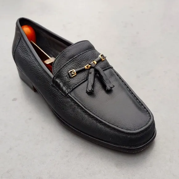 Florsheim Padron 18066 Black All Leather Tasseled Loafer Dress Shoes (VIDEO)