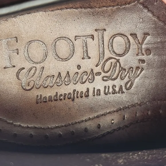 FOOTJOY Classics-Dry Mens 10 D Brown Alligator Leather Vintage Golf Shoes 505989