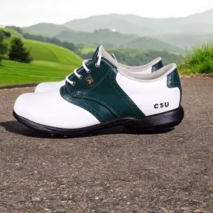 Footjoy Dryjoys Golf Shoes Green White CSU‎ Colorado State University Mens 8.5