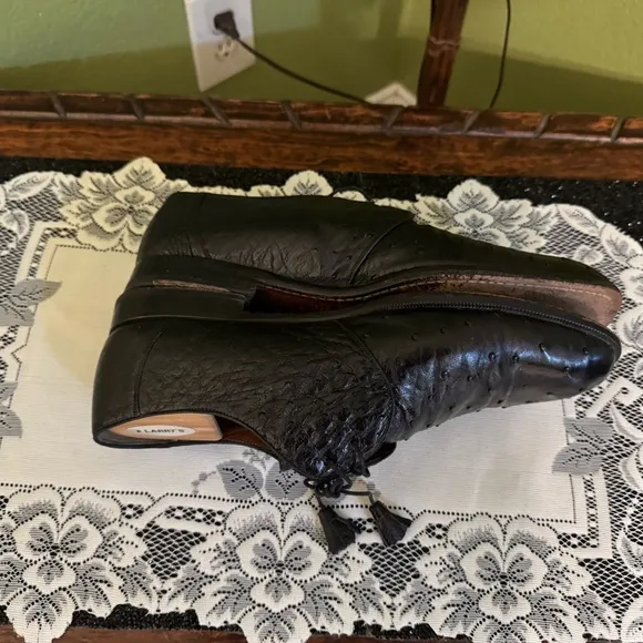 Foster Rainey Men's Black Ostrich Shoes