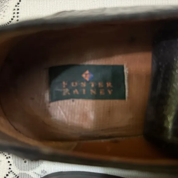 Foster Rainey Men's Black Ostrich Shoes