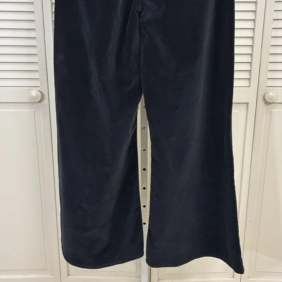 FRAME Black Le Palazzo Cropped Velveteen Jeans Wide Leg Size 29