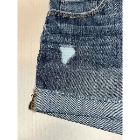 FRAME Denim  Le Grand Garcon Alfred Distressed Shorts Size 25