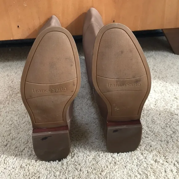 Franco Sarto 7M tall studded tall leather boots.