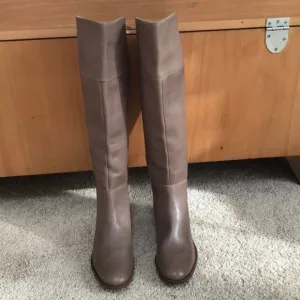 Franco Sarto 7M tall studded tall leather boots.