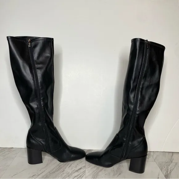 Franco Sarto Talfer Black Tall Heeled Boot 8M